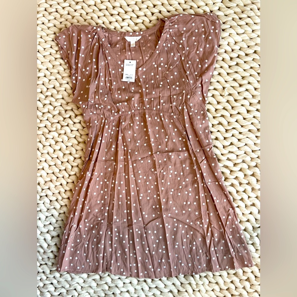 Pink Polka Dot Bump Friendly Dress